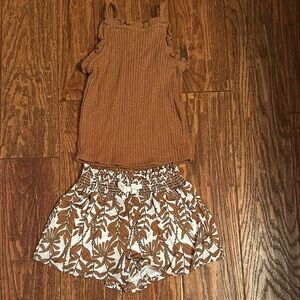 Janie and Jack Carmel Vines Short and Tank Set- Size 4